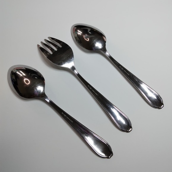 The Cellar bow knot flatware serving spoons set of 3 - Picture 3 of 5